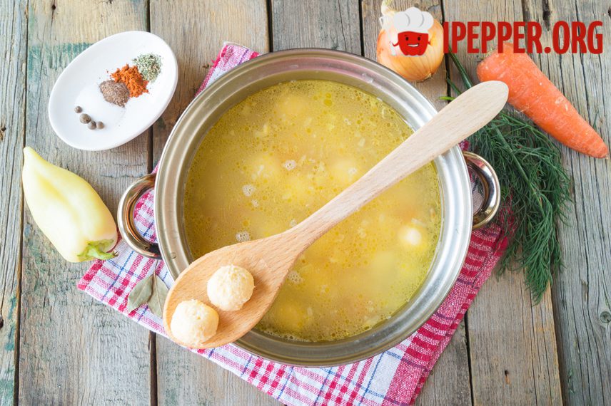Рецепт Овощной суп с сырными шариками. Шаг 13