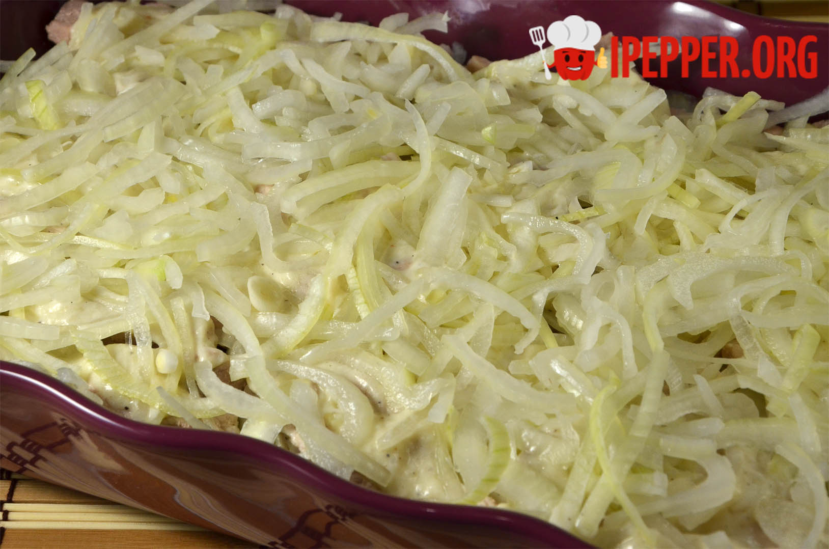 Рецепт Свинина с картофелем и грибами, запеченная под соусом бешамель. Шаг 13