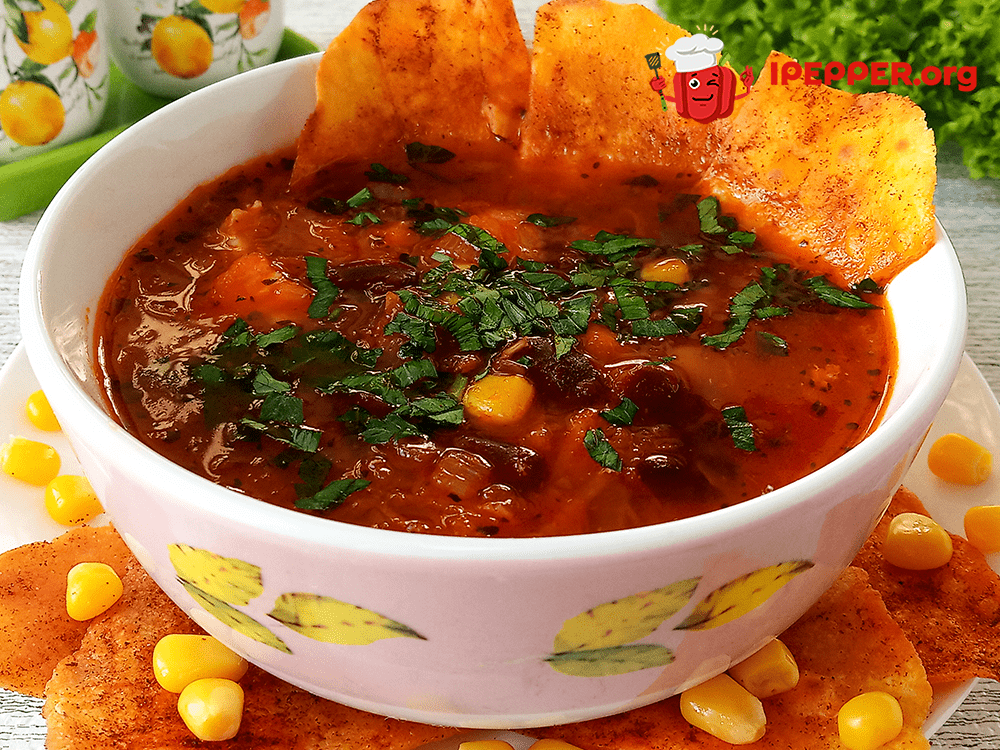 Рецепт Мексиканский томатный суп с куриной грудкой. Шаг 9