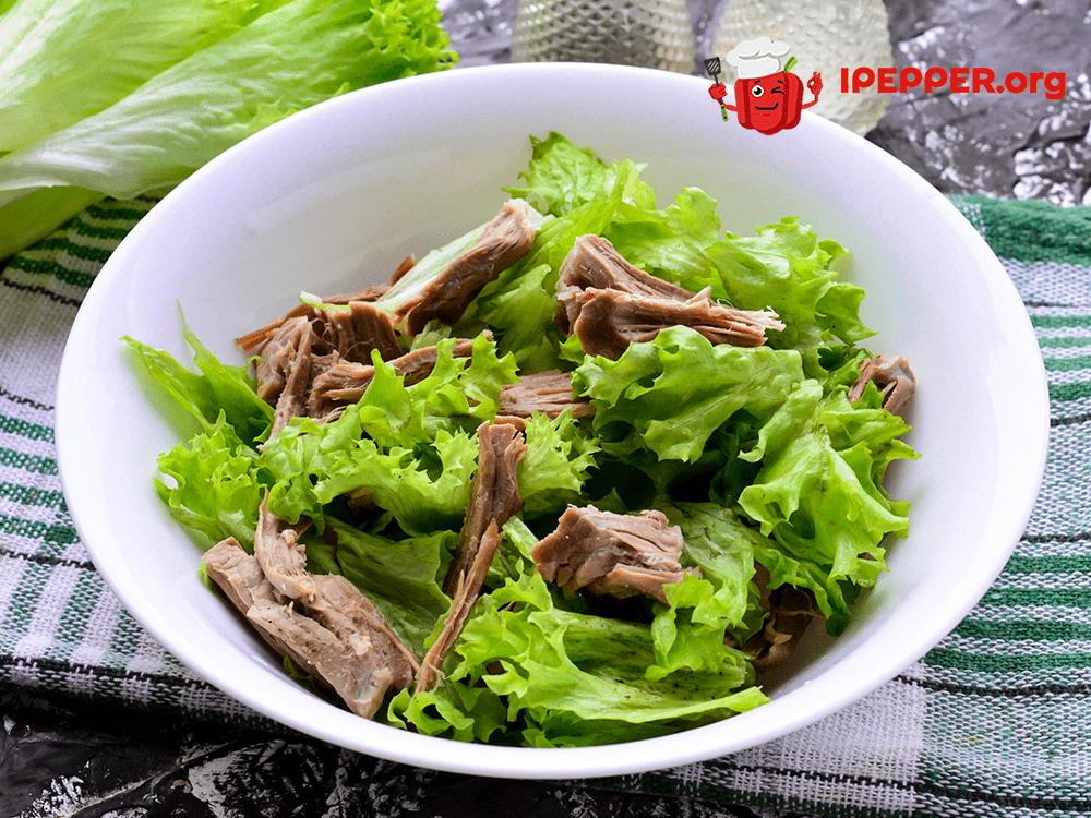 Рецепт Теплый салат с говядиной и овощами. Шаг 6