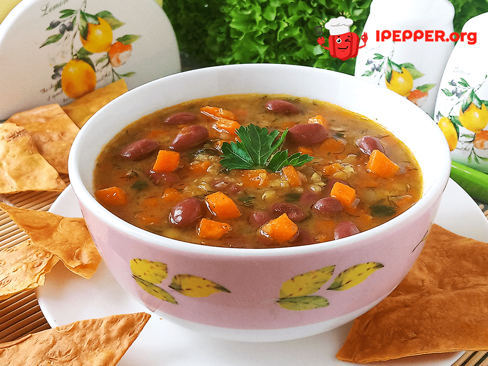 Рецепт Вегетарианский суп с тыквой и чечевицей. Шаг 6