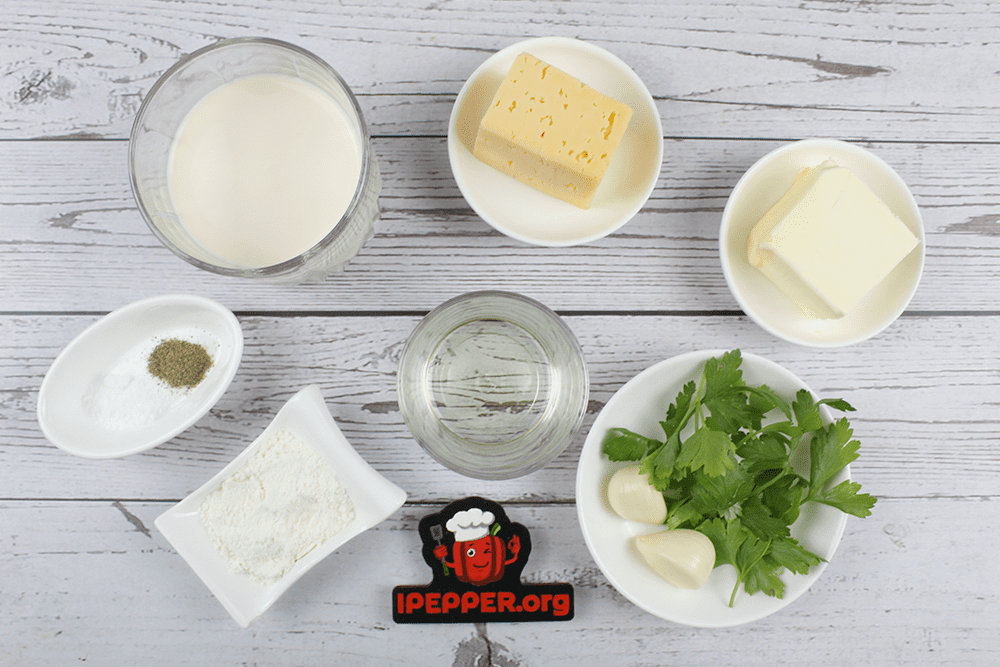 Описание рецепта Сырный соус с чесноком