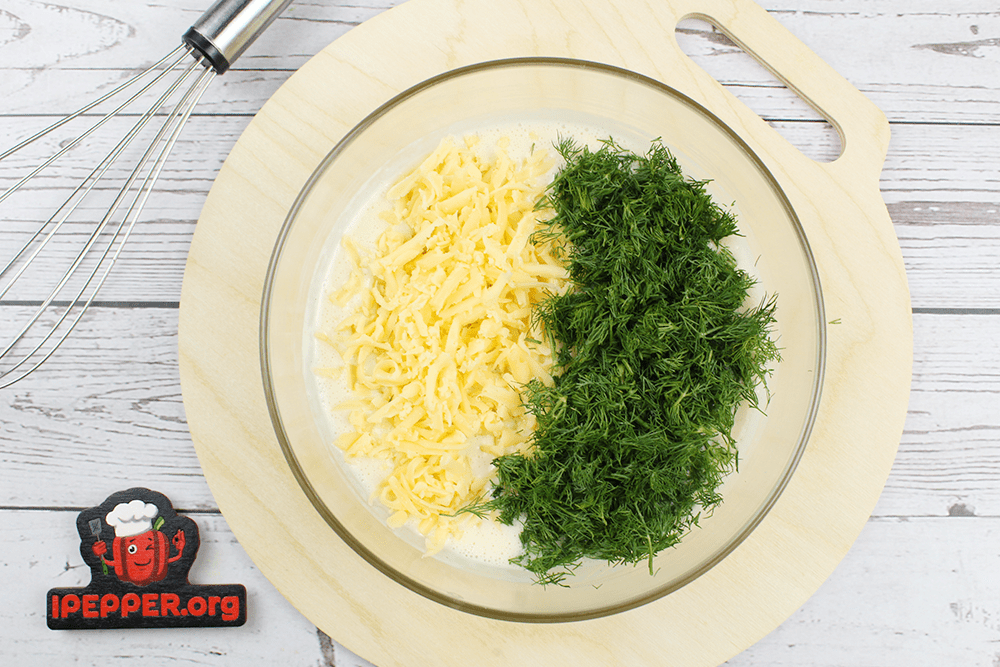 Рецепт Блины с сыром и зеленью. Шаг 4
