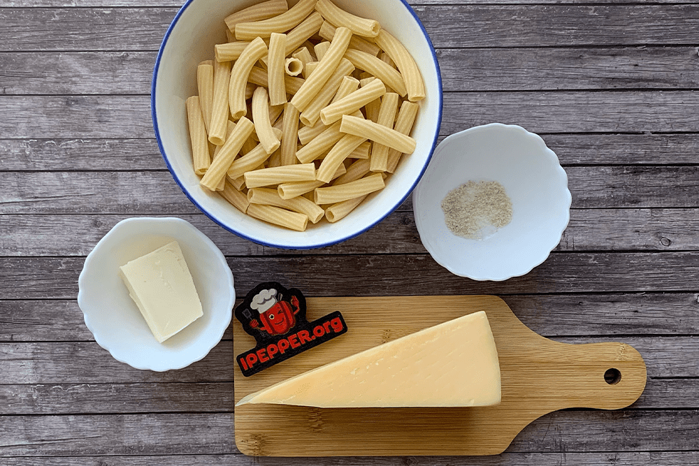Описание рецепта Макароны с сыром
