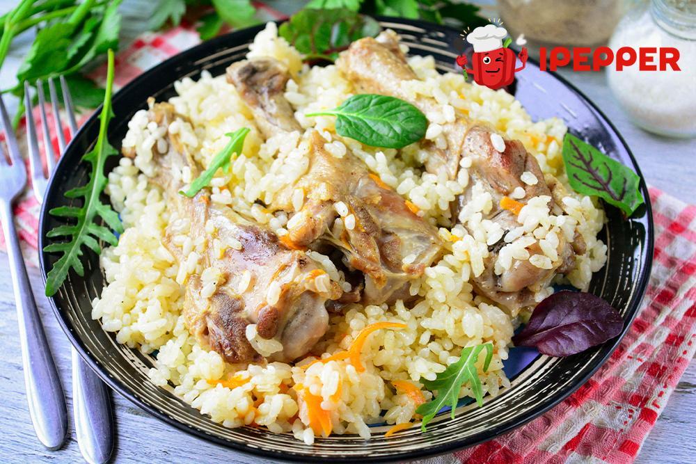 Рис с уткой на сковороде - рецепт с пошаговыми фотографиями
