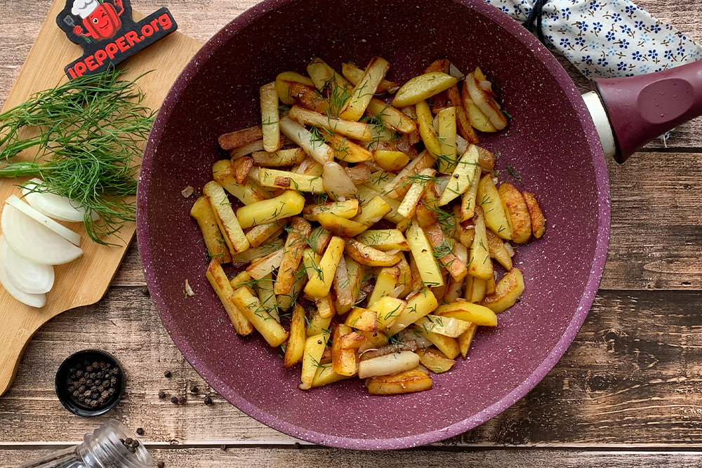 Жареная картошка - пошаговый рецепт с фото, ингредиенты, как приготовить