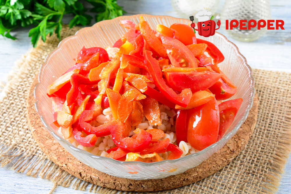 Рецепт Теплый салат с булгуром и овощами. Шаг 5